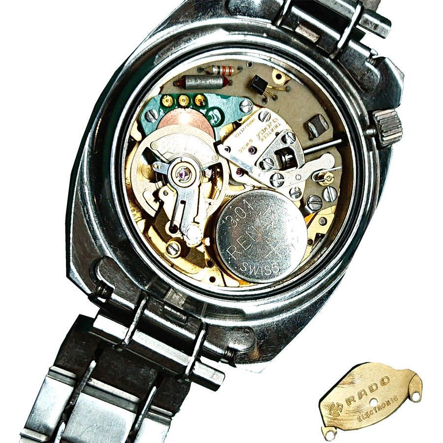 新品電池交換済 】RADO ラドー 128.9500.2 シルバー メッシュ 時計修理 