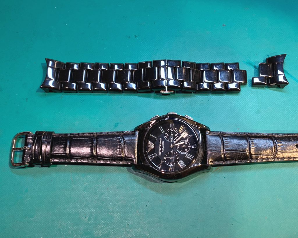 エンポリオアルマーニ AR-1400のベルト交換 | 時計修理のMr.BOB 事例ブログ