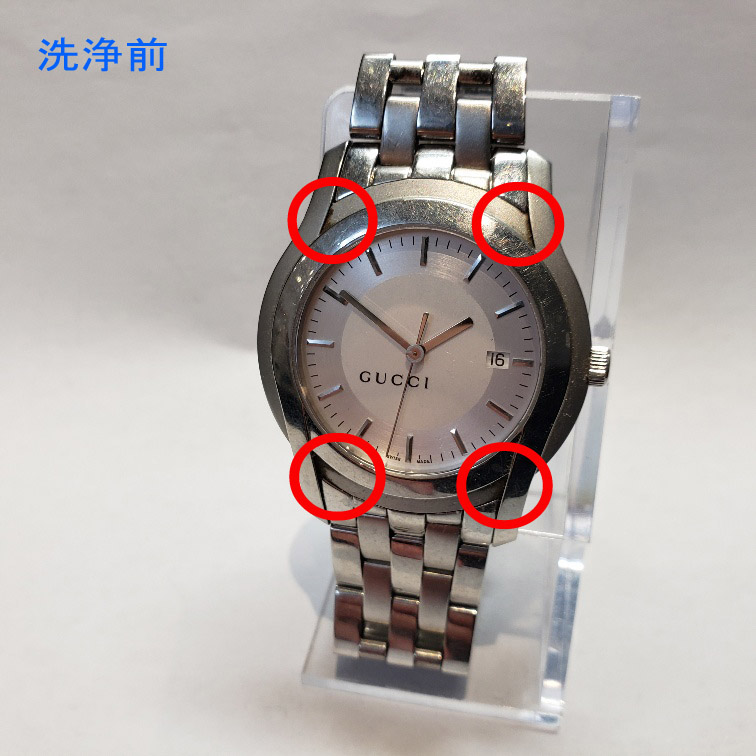 GUCCI グッチ 5500XLのクリーニングと電池交換